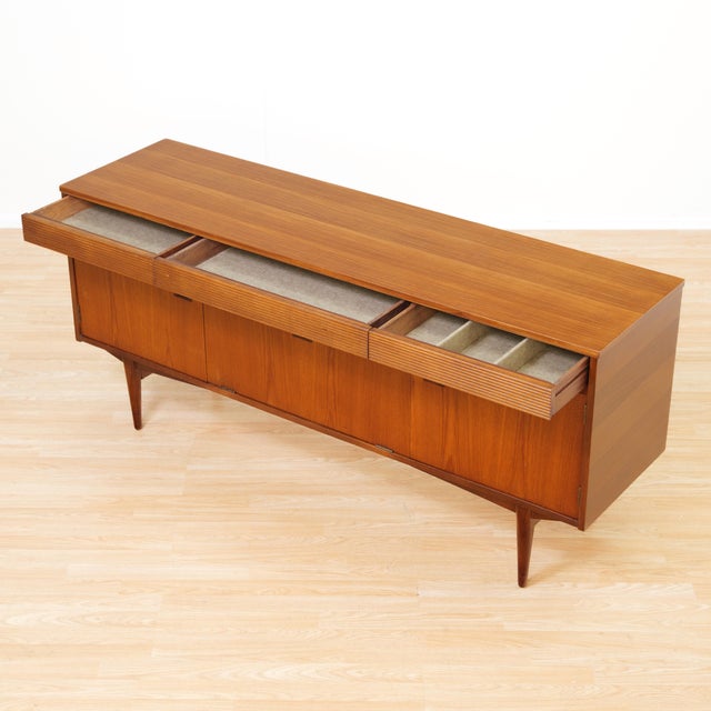 Brown Mid Century Teak Credenza by Elliots of Newbury, 1960s For Sale - Image 8 of 9