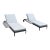 Gloster Grid Outdoor Chaise Loungers, Pair For Sale