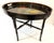 Black Late 20th Century Regency Chinoiserie Style Lacquer and Faux Bamboo Folding Tray Table For Sale - Image 8 of 18