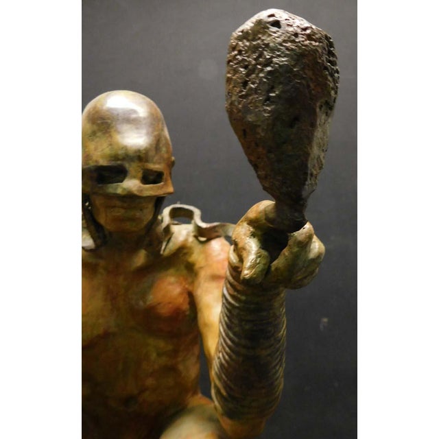 Metal Renzo "A Solid Thought" Bronze Sculpture Hand Signed Great Decoration Artwork For Sale - Image 7 of 18