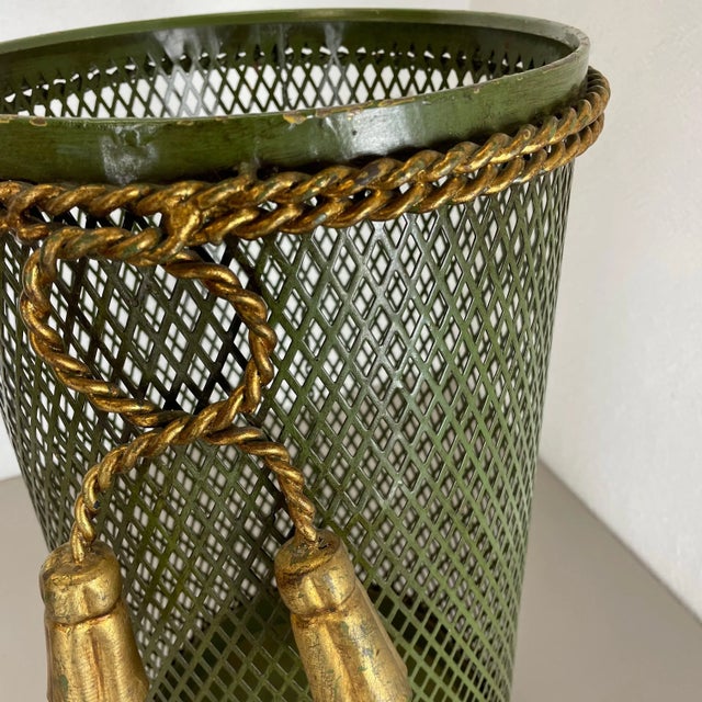 Hollywood Regency Gilded Metal Umbrella Stand from Li Puma, Firenze, Italy, 1950s For Sale - Image 9 of 18