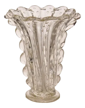 Art-Dèco Murano Crystal Glass Vase by Ercole Barovier for Barovier & Toso