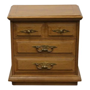 Stanley Furniture Solid Pecan Rustic European 24" Three Drawer Nightstand 66-114