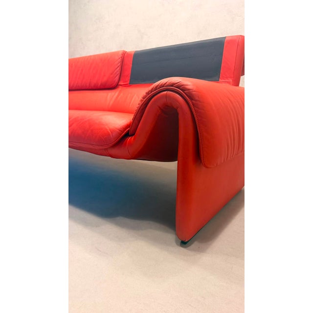 Red Leather DS-2011 Sofa from de Sede, 1980s For Sale - Image 13 of 16