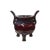Orient Flame Oxblood Red Tri-Leg Ding Shape Ceramic Vase Container For Sale - Image 4 of 10