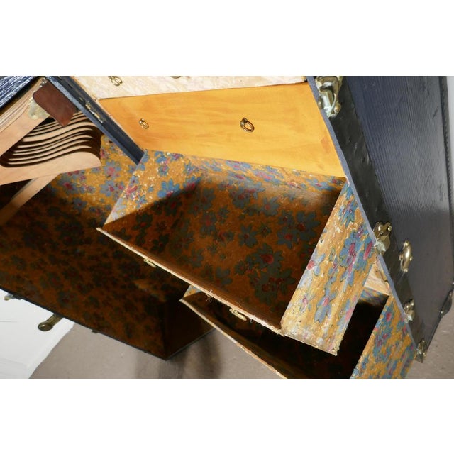 Fitted Steamer Cabin Wardrobe Portmanteau by Lg Paris, 1900s For Sale - Image 4 of 13
