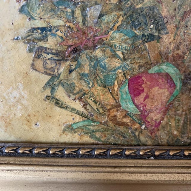 Floral Still Life, 1935, Mixed Media, Framed For Sale - Image 8 of 11