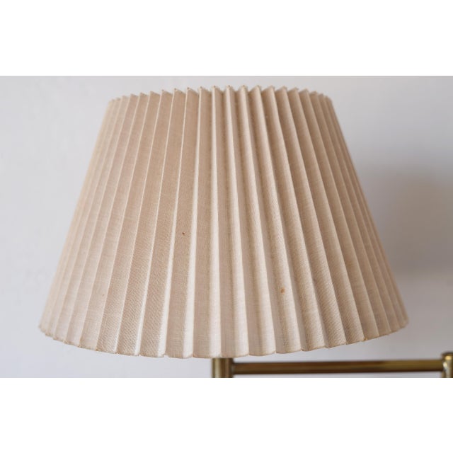 1970s Vintage Bauhaus Walter Von Nessen Articulating Brass Table Lamps - A Pair For Sale - Image 5 of 14