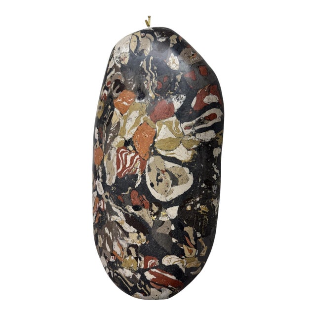 Contemporary Scagliola Breccia Frutticolosa Faux Tortoise Shell Wall Sculpture For Sale - Image 3 of 5