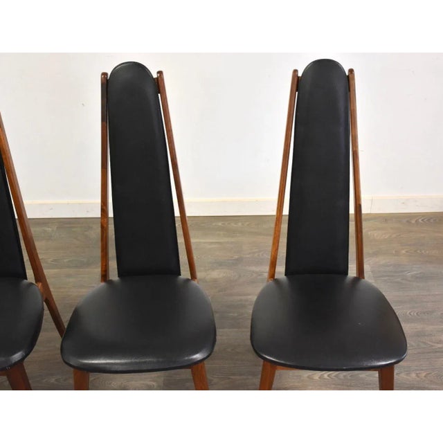 Walnut Dining Chairs - Set of 4 For Sale - Image 4 of 10