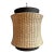 Modern Wicker Black & Tan Pendant Light For Sale