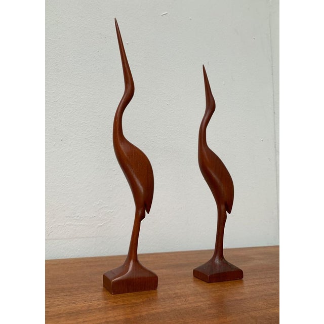 Mid-Century Wooden Teak Birds, 1960s, Set of 2 For Sale - Image 14 of 15