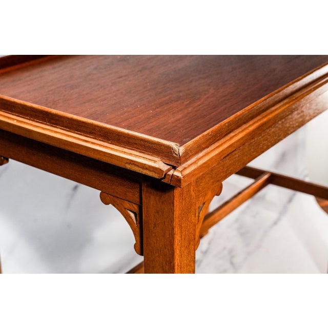 Stately Antique English Leather Ammunition Case 19th Century Wood Stand For Sale - Image 4 of 18