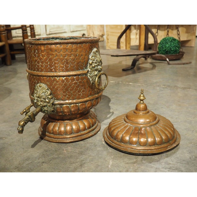 Rare 17th Century French Repousse Copper Water Fountain For Sale - Image 9 of 12