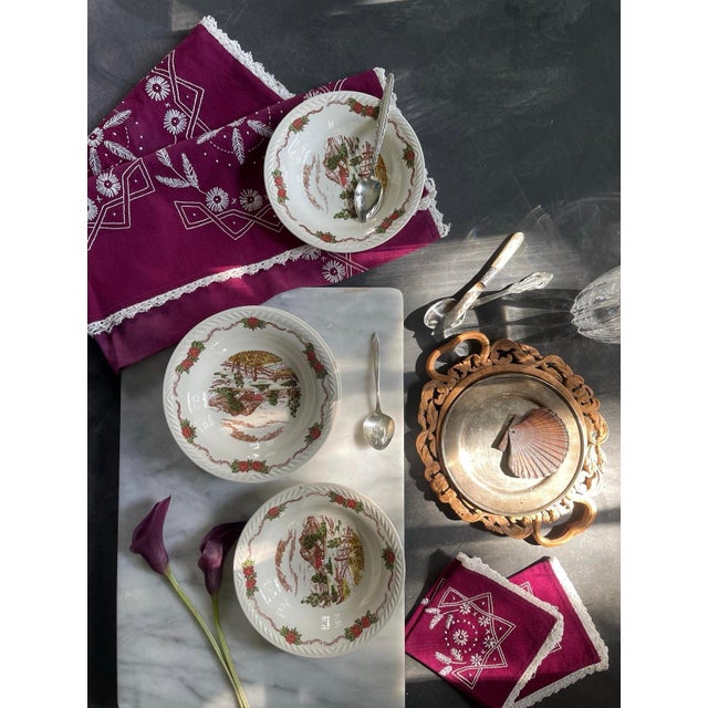 1940s Norwegian Figgjo Flint 6.75” Bowls - Set of Seven (7) For Sale - Image 4 of 10