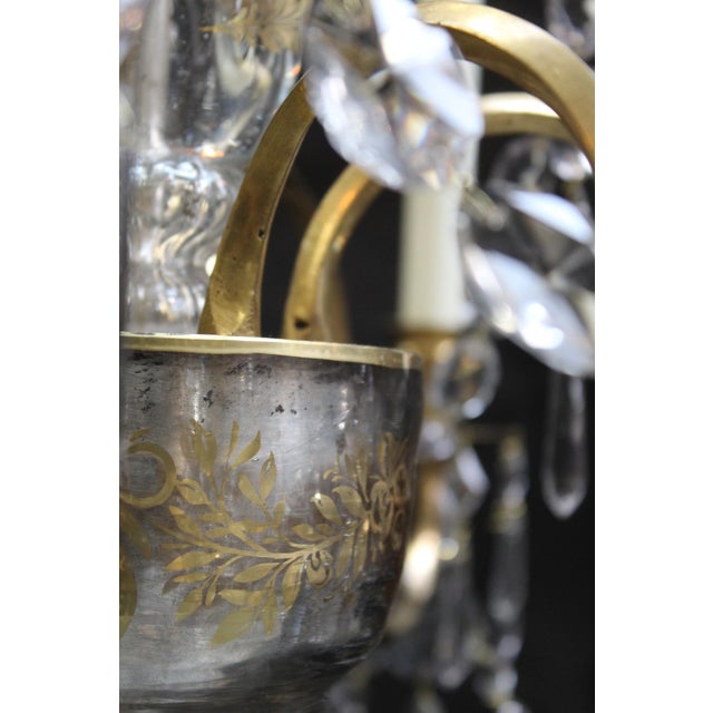 Neoclassical Chandelier in Bronze and Crystal For Sale - Image 12 of 18