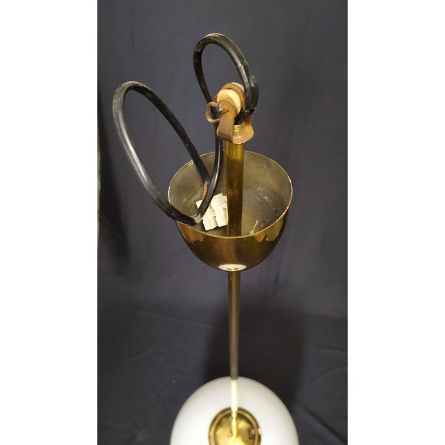 Gold Pendant Light in Glass and Brass by Gino Sarfatti for Arteluce, 1956 For Sale - Image 8 of 11