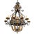 Antique French Gothic Revival Crown Chandelier Wrought Iron 12 Lights For Sale