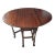 Antique Walnut Drop Leaf Gateleg Table Oval Spanish Revival Hoof Feet Carved Legs Circa 1900 For Sale