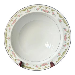 Vintage Soup Bowls by Wyndham China - Lizbeth 341 Pattern - Round Vegetable Bowl 10" , Pink Roses For Sale