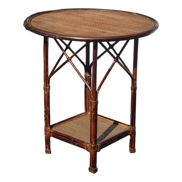 Vintage Rustic French Country Style Side Table by Palecek For Sale