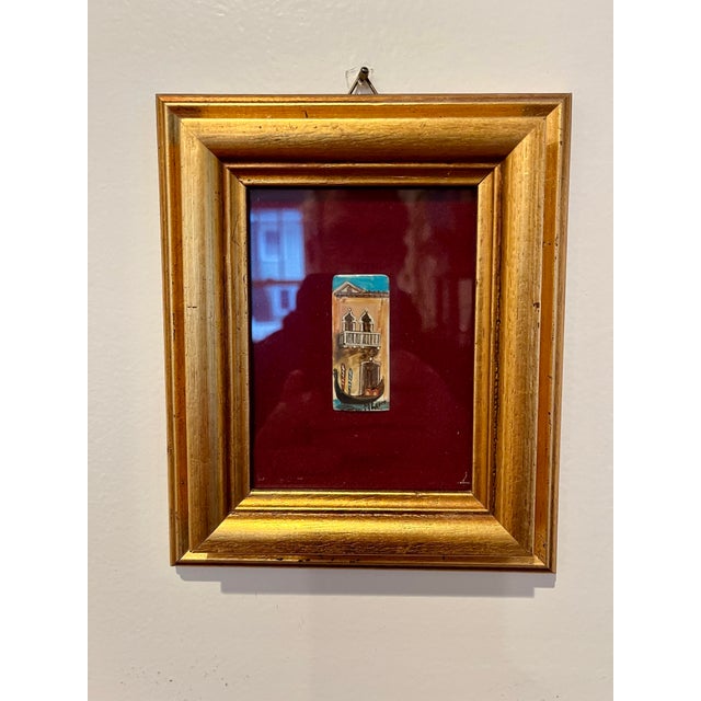 "Piano Key Miniatures" by Augusto Lauro. The piece is signed in the front on the piano key by the artist. Wonderful scene...