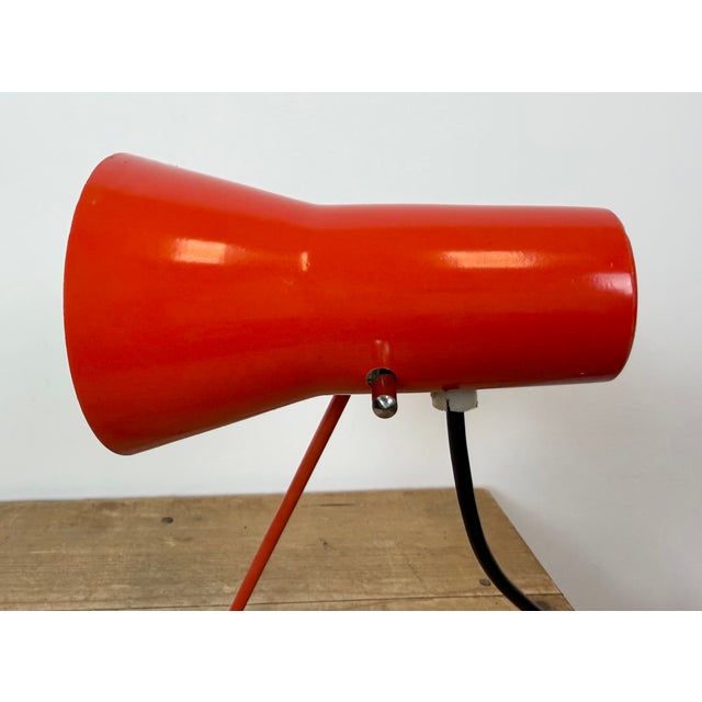 1960s Vintage Red Table Lamp by Josef Hurka for Drupol, 1960s For Sale - Image 5 of 18