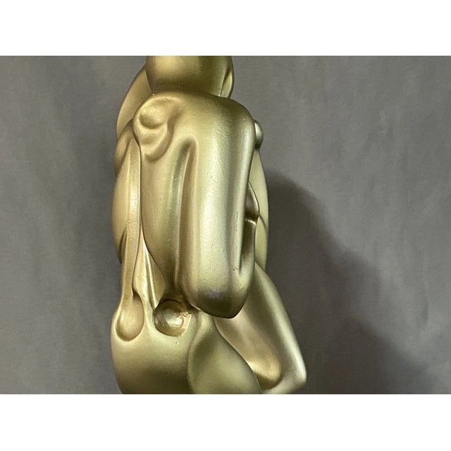 Mid-Century Modern Vintage MCM Austin Productions Soulmates Golden Sculpture Figurine For Sale - Image 3 of 7