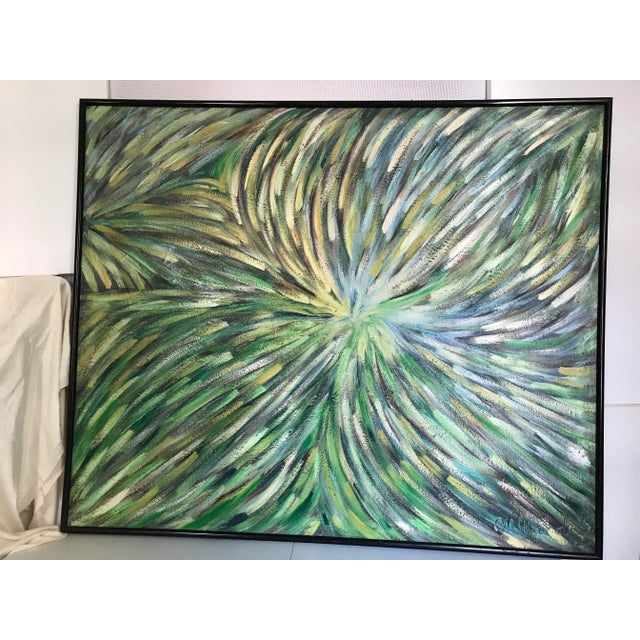 Abstract The Awakening Abstract Expressionism Original Oil Painting by Monique Nichols For Sale - Image 3 of 11