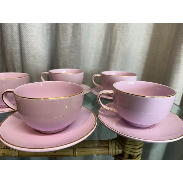 Farmhouse Baby Pink Tea Cups Service for Seven - 14 PCS For Sale - Image 3 of 5