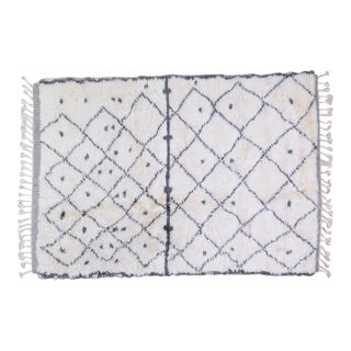 Moroccan Modern Hand Knotted Wool Rug, 9'x12' For Sale