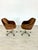 Dimensions: H 30” x W 26” x SD 17.5” x SH 18.3” Pair of Vintage brown velvet egg swivel chairs produced by Stol Kamnik in...