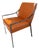 Holly Hunt Aileron Chair in Chrome and Orange Leather For Sale