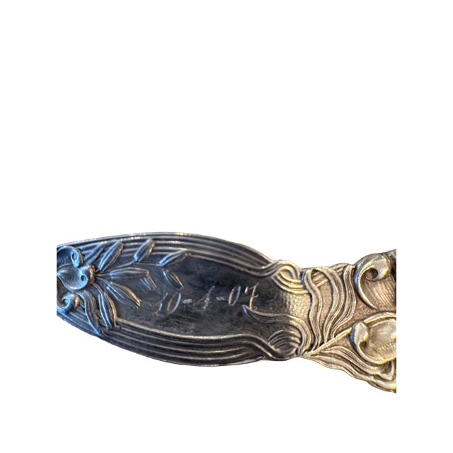 Antique International Silver Five O'Clock Teaspoon. Sterling Silver .5.5" Long. Monogram of "Agnes" on front handle, Date...