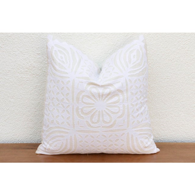 Tusti Applique Pillow Cover For Sale - Image 4 of 6