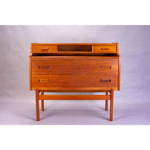 Danish Teak Secretaire by Arne Wahl Iversen for Vinde Møbelfabrik, 1960s For Sale - Image 14 of 14