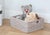 Wood Artifacts Rattan Rectangular Basket with Cutout Handles in White Wash - 14" For Sale - Image 7 of 8
