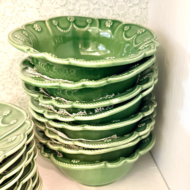 2020s Juliska Jardins Du Monde Cereal / Ice Cream Bowl in Basil For Sale - Image 5 of 6