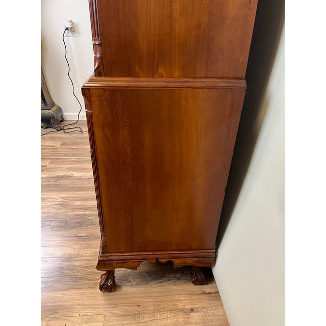 This Rare Antique Chippendale Cherry Chest on Chest, attributed to the renowned Connecticut cabinetmaker Nathan Booth,...