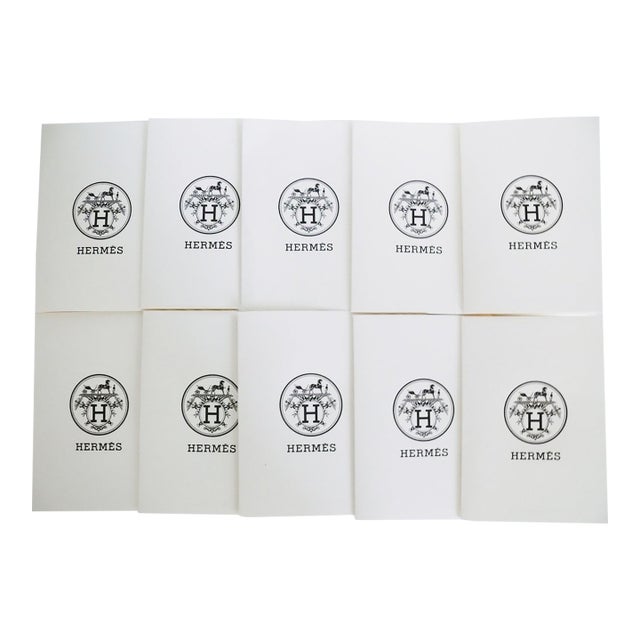 Hermes Paris 10 Embossed Card Folds For Sale