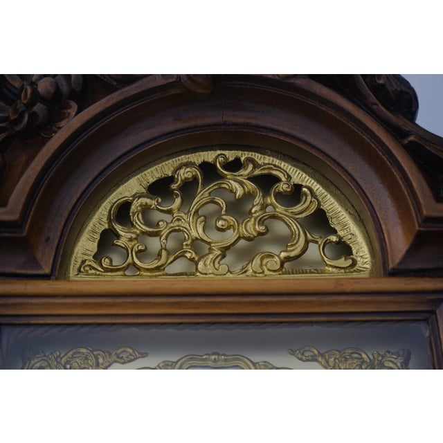 Franz Hermle Rococo Style Carved Grandfather Clock For Sale - Image 11 of 18