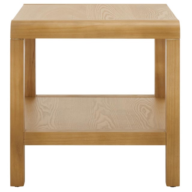 Wood Omara 1 Shelf Side Table in Natural For Sale - Image 7 of 8