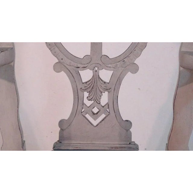 Set of Armchairs with Leather Seats For Sale - Image 9 of 10