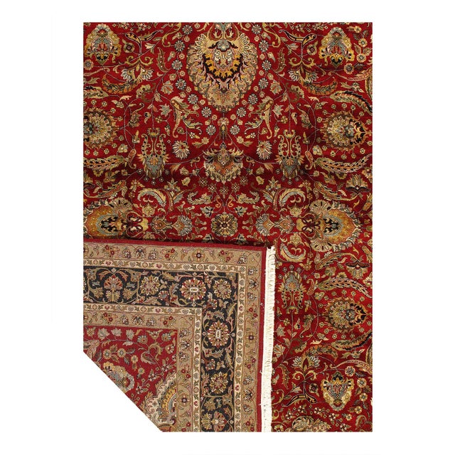 Pasargad DC Rust Fine Hand Knotted Agra Rug For Sale - Image 4 of 4