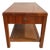 1960s Walnut-Toned Side Table With Geometric Openwork Shelf For Sale