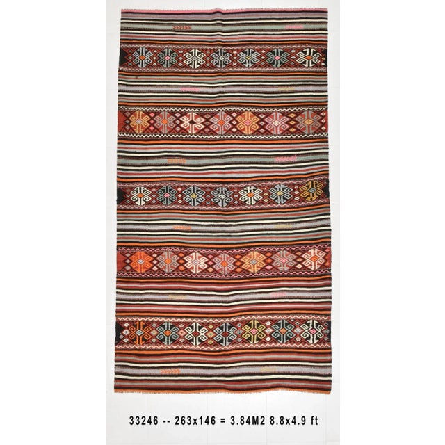 Turkish Kilim in Wool For Sale - Image 12 of 12