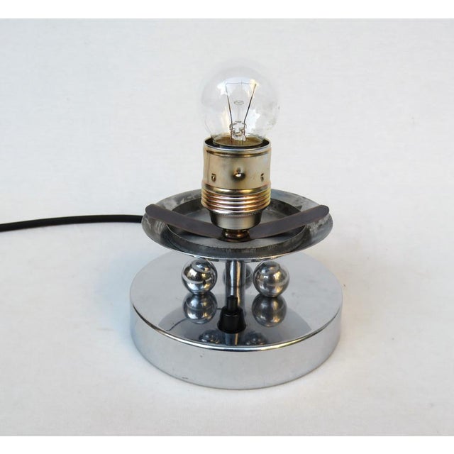 Small Art Deco Chrome-Plated Table Lamp, 1920s For Sale - Image 9 of 14