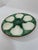 Longchamp Antique 1920s French Longchamp Majolica Green and White Oyster Plate For Sale - Image 4 of 13