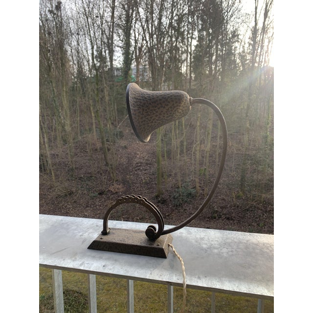 Art Deco Hammered Table Lamp, 1920s For Sale - Image 12 of 16
