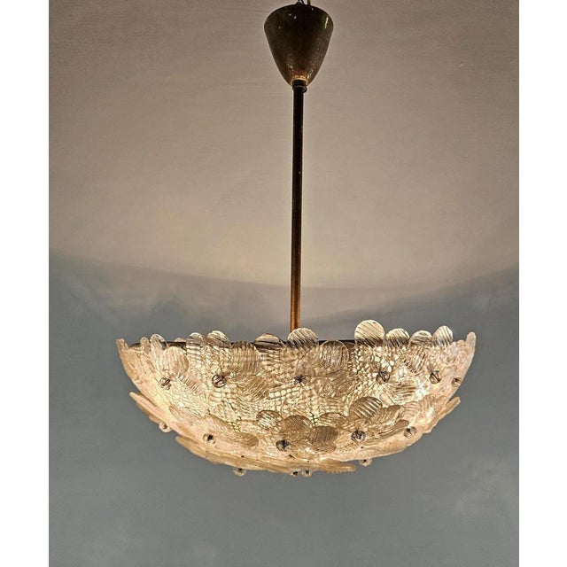 Murano Glass Flower Basket Pendant from Barovier & Toso, Italy For Sale - Image 10 of 13
